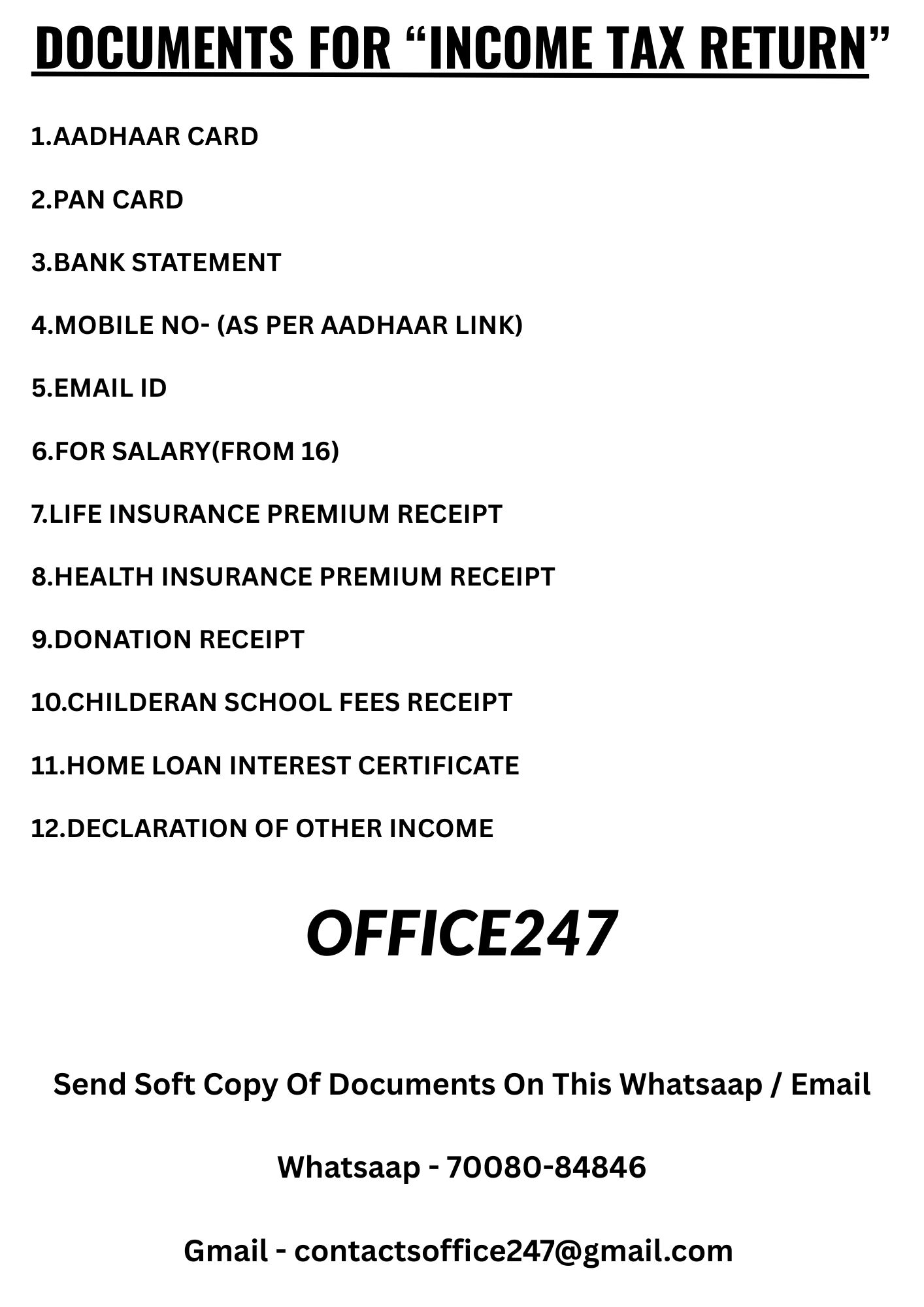 “Income Tax Filing Starts Now – Let Office 247 Help You”